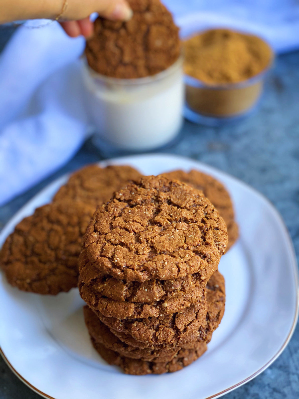 Vegan Ginger Molasses Cookies