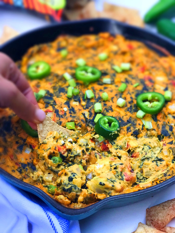 The BEST Cheesy Spinach Dip Tasty As Fit
