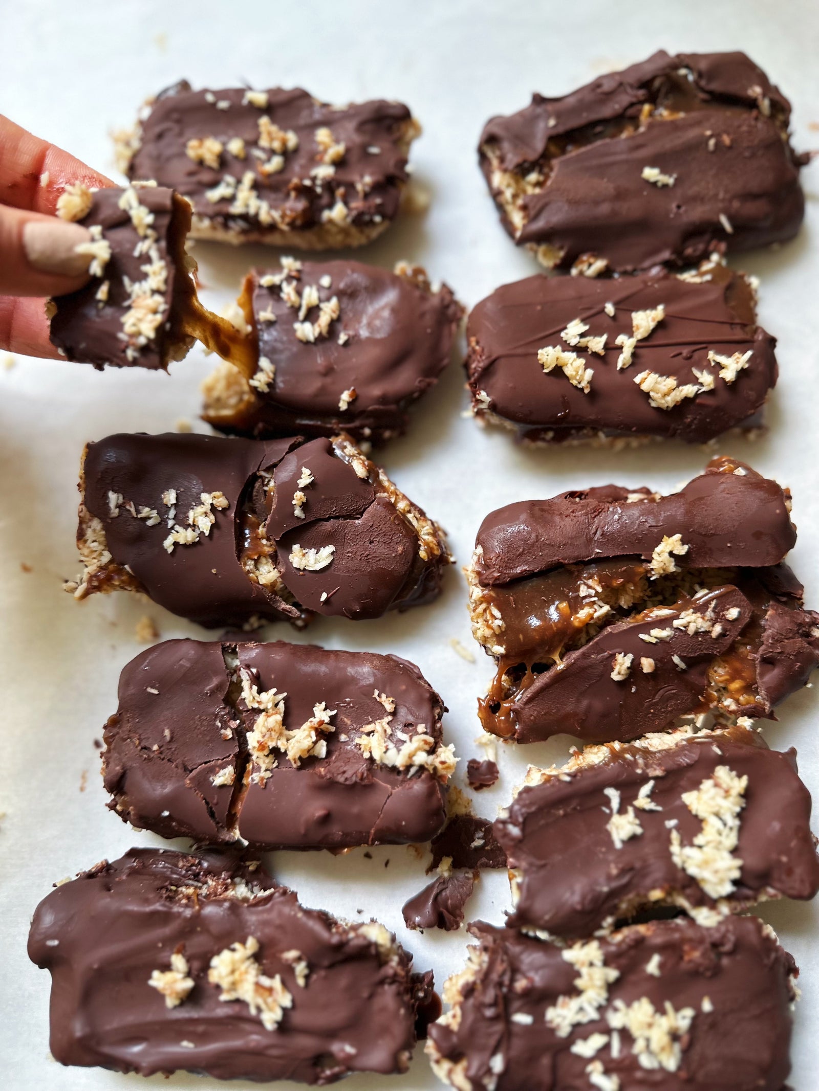 Caramel Coconut Chocolate Bars