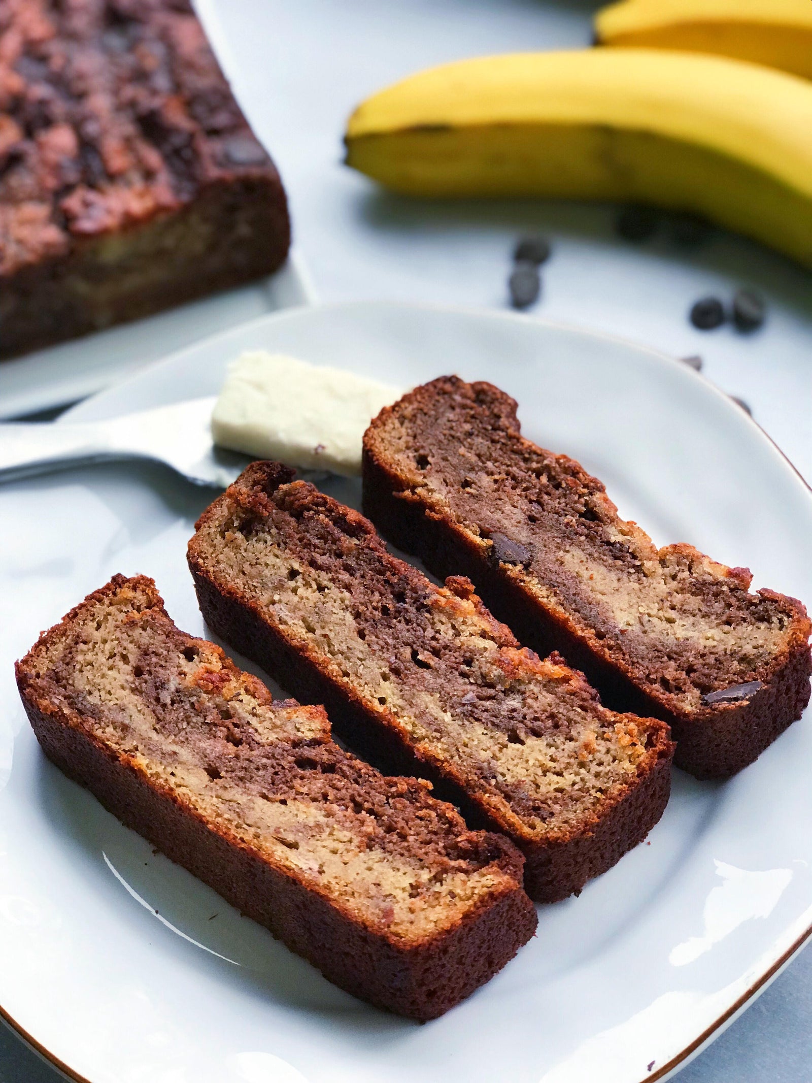 CHOCOLATE SWIRL BANANA BREAD
