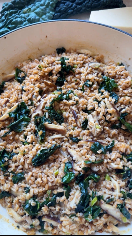 Mushroom Farro Risotto