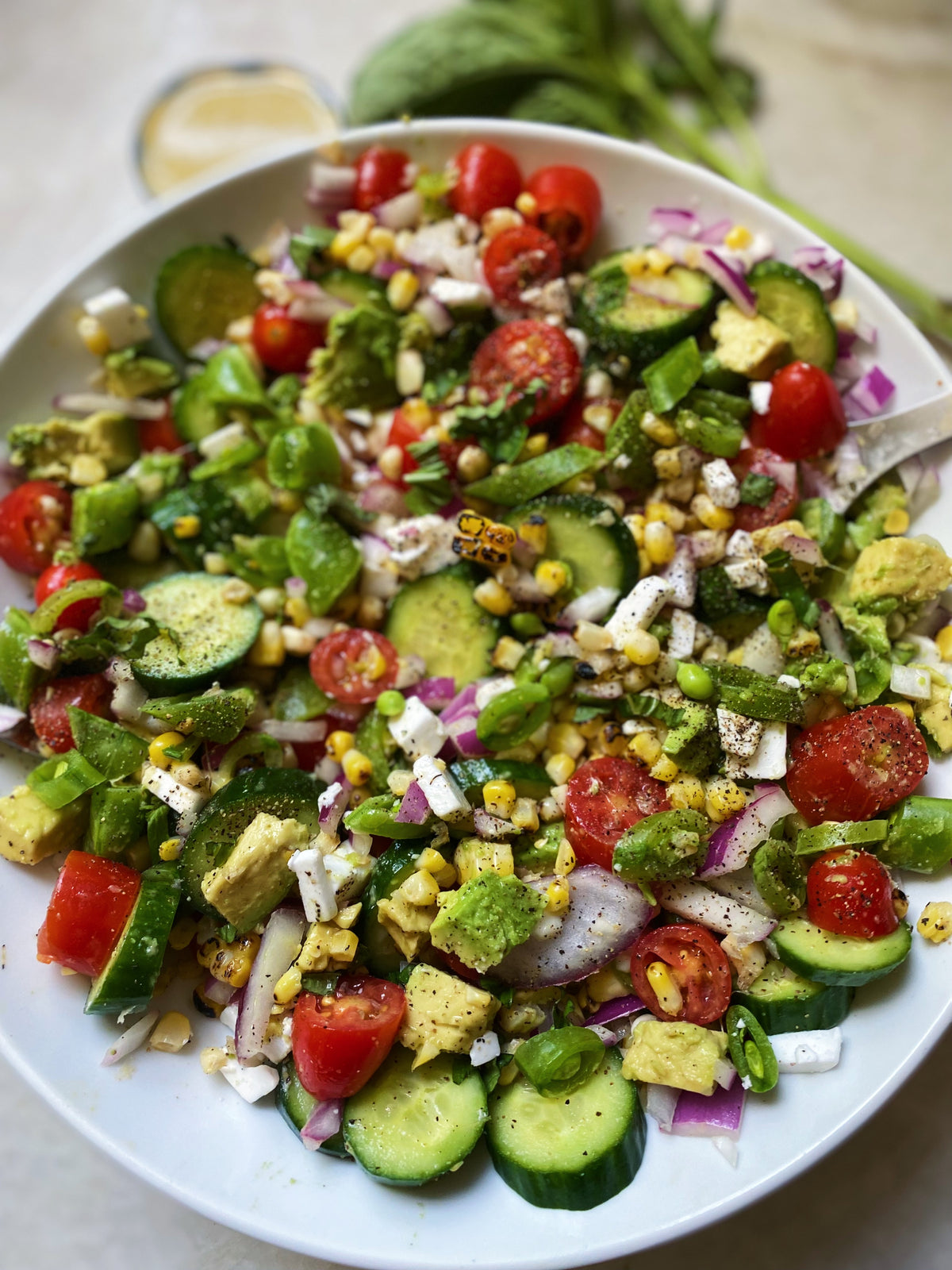 Charred Corn & Snap Pea Salad - Tasty As Fit