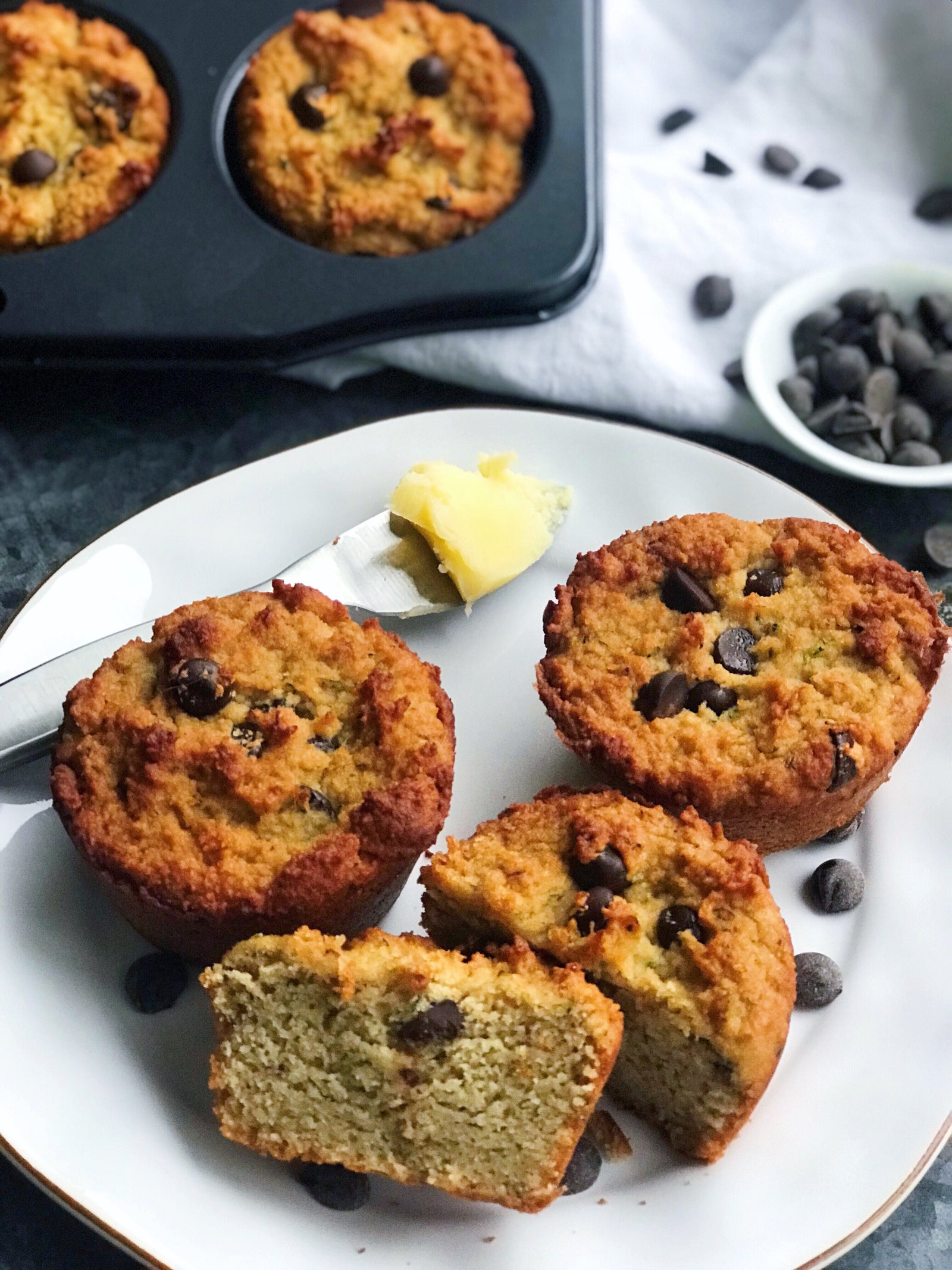 CHOCOLATE CHIP ZUCCHINI MUFFINS