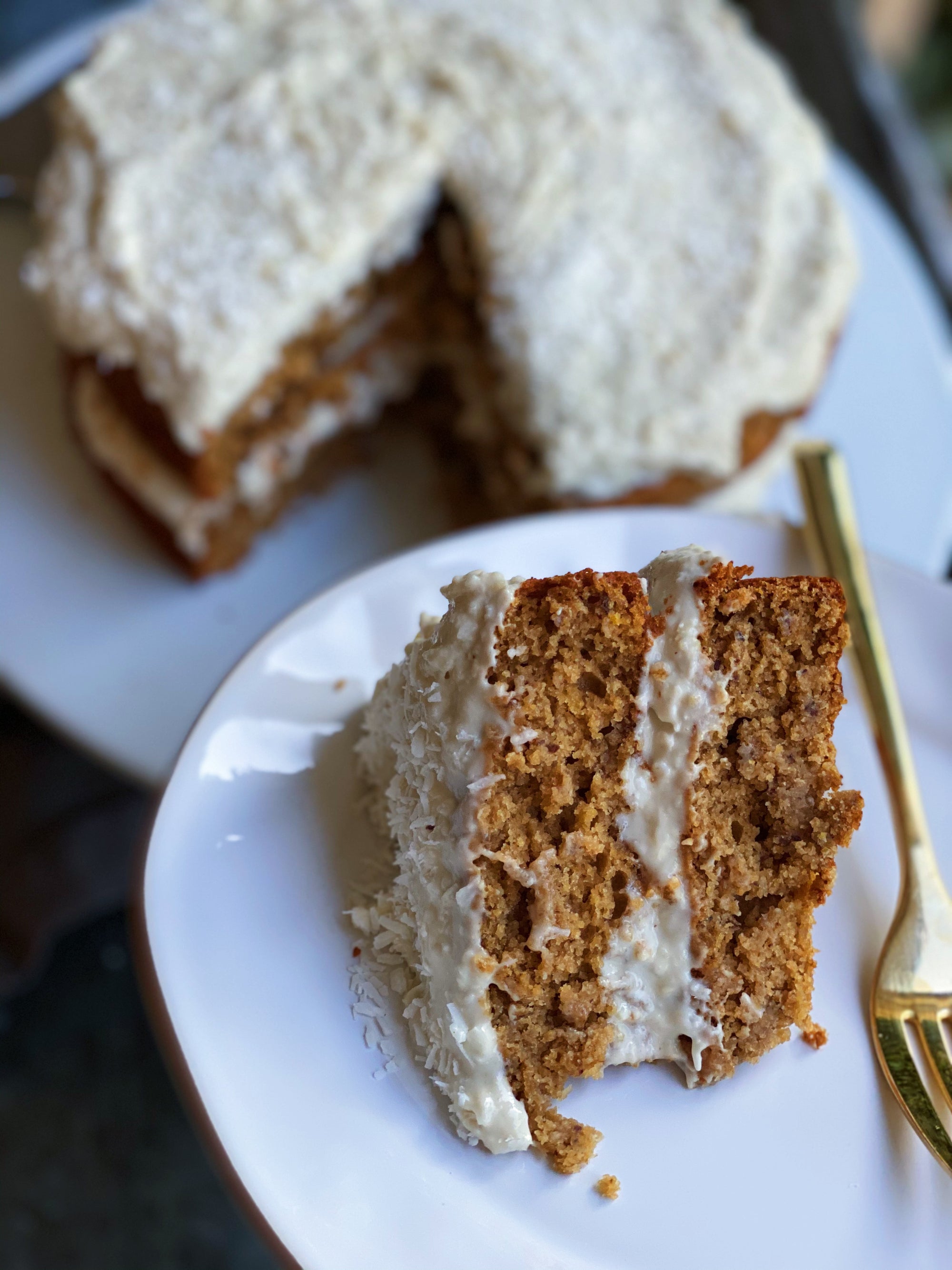 Double Layer Coconut Cake