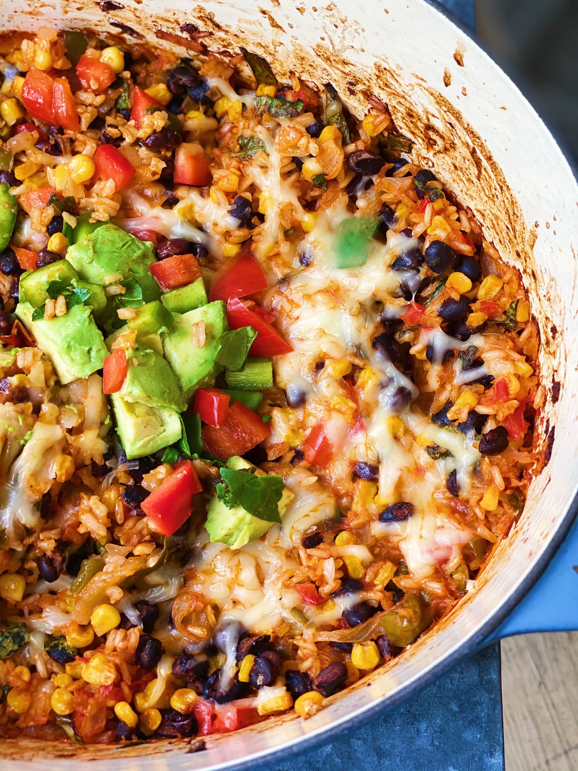 One Pot "Cheesy" Mexican (Brown) Rice