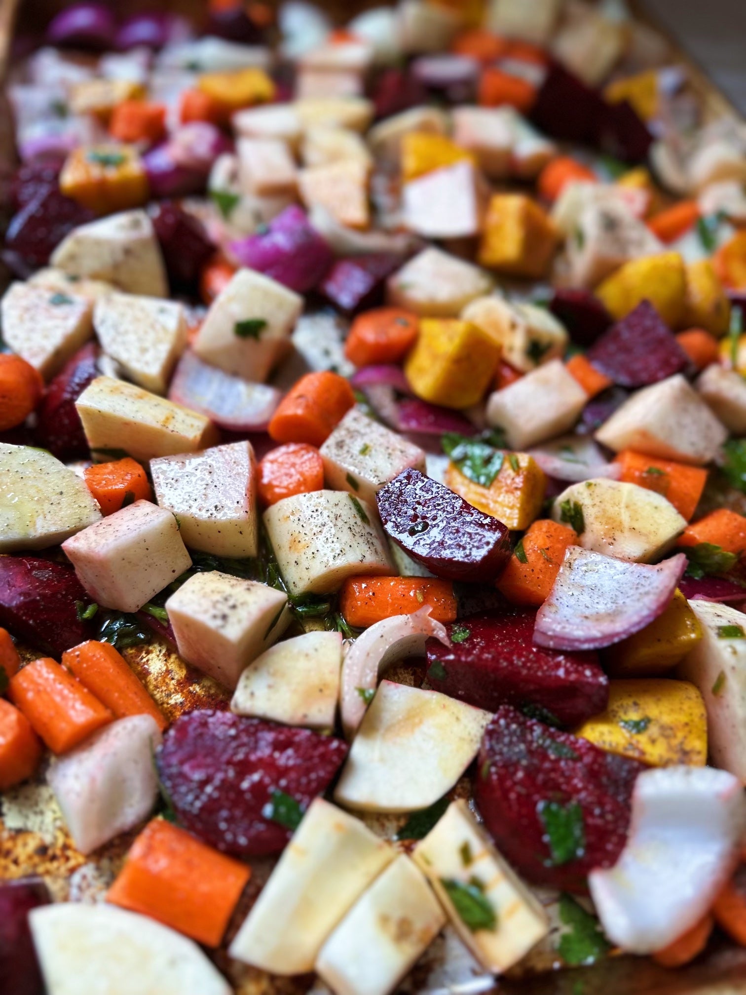 Pan Root One-Pan Winter Roasted Root Vegetables - Tasty As Fit