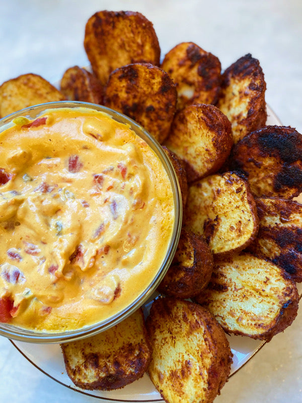 Crispy Potatoes & Nacho Cheese Sauce